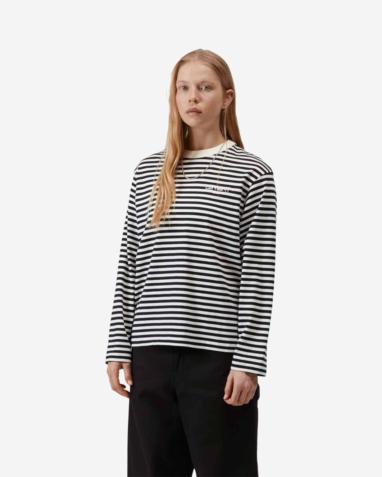 W' L/S EZRA T-SHIRT - BLACK/WAX