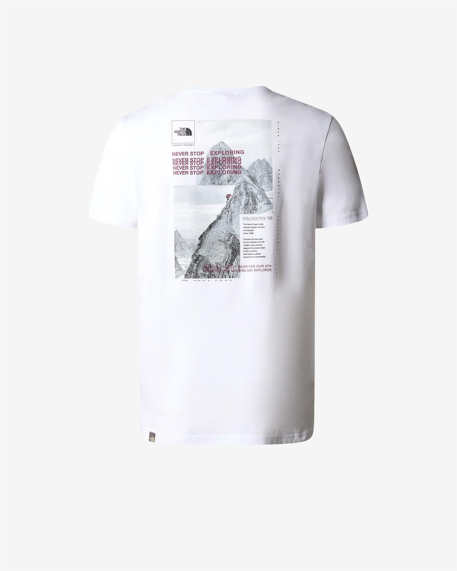 SS COLLAGE TEE - WHITE/BERRY