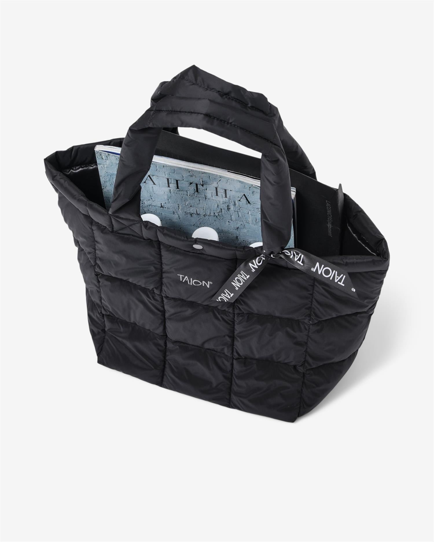 LUNCH DOWN TOTE BAG - BLACK