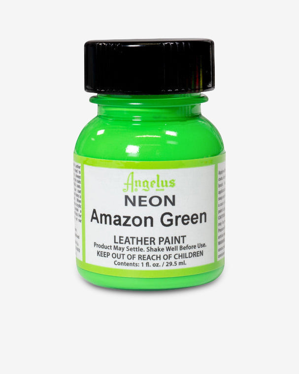NEON LEATHER PAINT - AMAZON GREEN